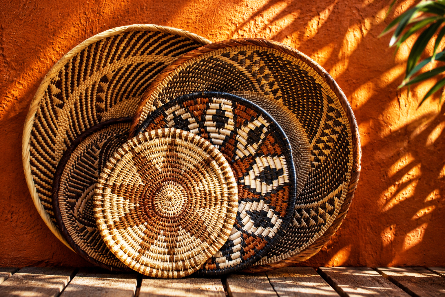 Handwoven artisan baskets