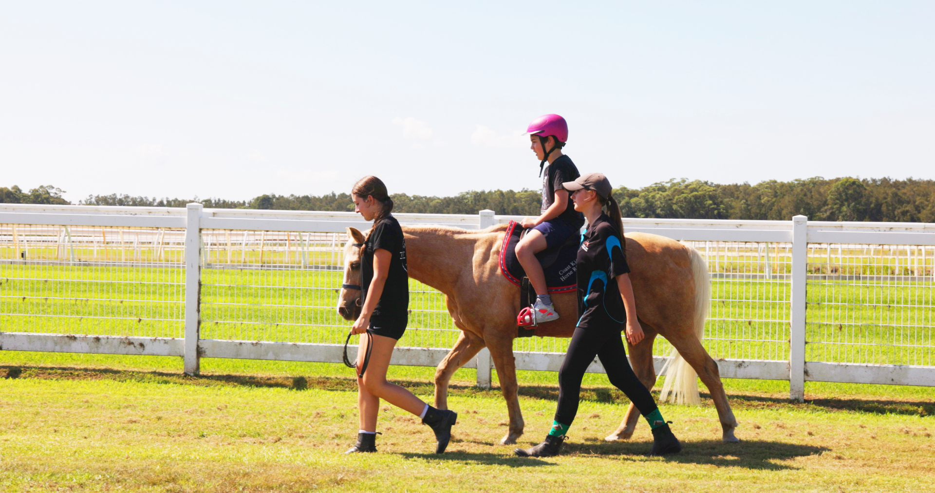 Child enjoying a pony ride