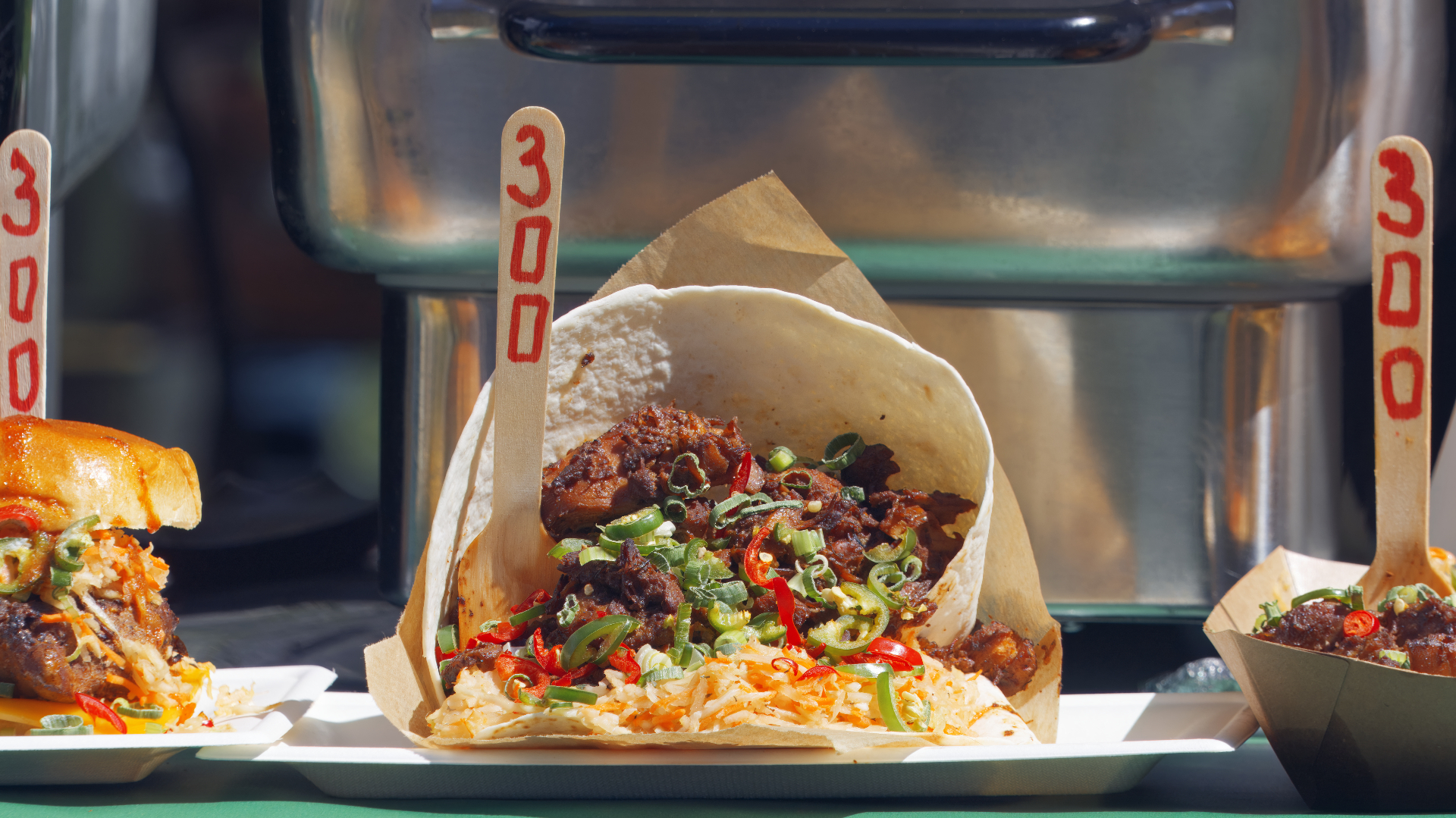 Gourmet tacos from a food truck